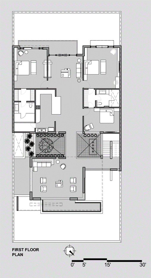 ˫ͥԺ/Charged Voids   Twin Courtyard House / Charged Voids17ͼƬ