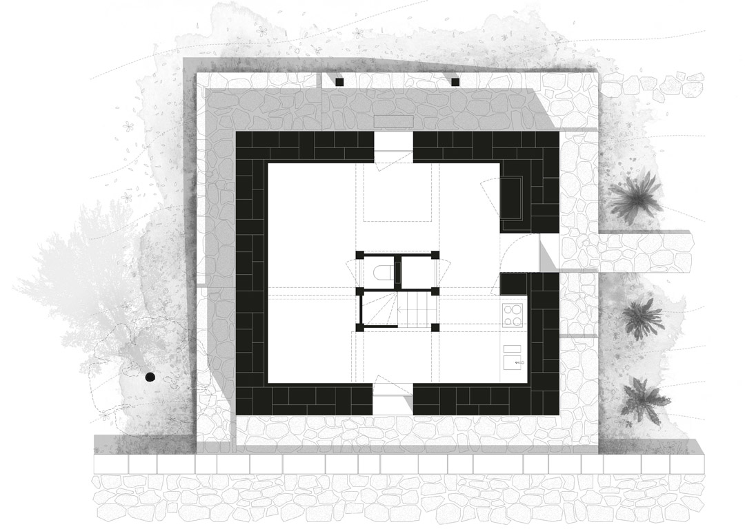 Wood Structure Inside Stone Walls / Corpo Atelier12ͼƬ