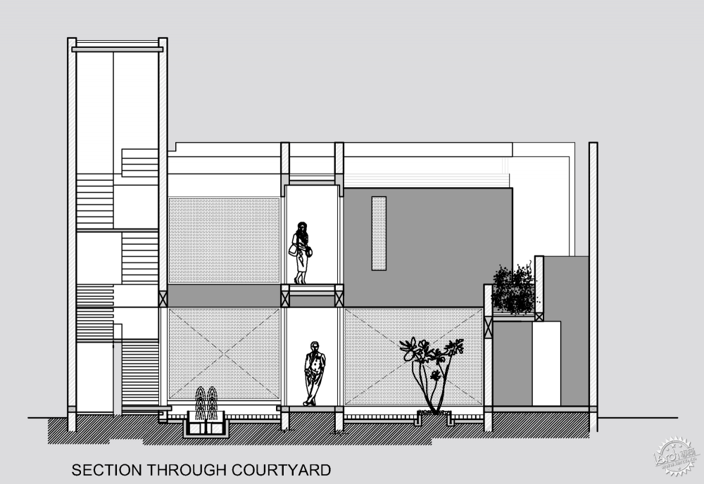 ˫ͥԺ/Charged Voids   Twin Courtyard House / Charged Voids19ͼƬ