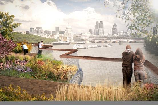 Thomas HeatherwickƵ׶ػ԰/Thomas Heatherwick Designs Garden Bridge...3ͼƬ