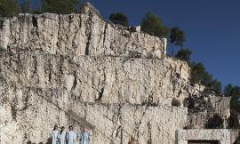 Scenography of greek tragedy Medea in an old marble quarry